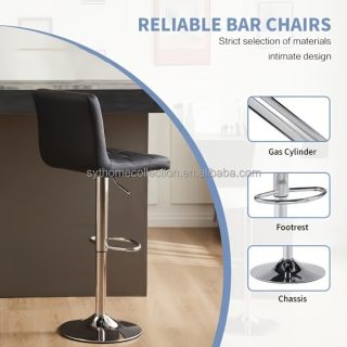 Black Homall Modern Bar Stools – Sleek, Comfortable & Stylish Seating for Any Space Upgrade your kitchen, bar area, or entertainment space with the Black Homall Modern Bar Stools, designed to deliver a perfect balance of comfort, durability, and contemporary style. These stools are an excellent choice for homeowners, cafés, restaurants, and modern apartments looking to add a sleek and functional seating solution. Crafted with a minimalist modern design, the Black Homall bar stools feature a smooth black finish that blends effortlessly with any interior décor. Whether your space is industrial, modern, Scandinavian, or classic, these stools add a refined and sophisticated touch without overpowering your design theme. Built for everyday use, each stool is constructed with a sturdy metal frame and reinforced base, ensuring excellent stability and long-lasting performance. The high-quality materials provide strong support while maintaining a lightweight structure that allows for easy movement and repositioning. Comfort is a key highlight of the Black Homall Modern Bar Stools. They come with a padded seat cushion made from high-density foam, offering superior seating comfort even during extended use. The ergonomic design supports proper posture, making them ideal for kitchen counters, breakfast bars, or social gatherings. The stools also feature a footrest for added relaxation, reducing pressure on the legs and enhancing overall seating comfort. Some models include adjustable height settings and a 360-degree swivel function, providing flexibility and convenience for different counter heights and user preferences. Key features include modern black finish, durable steel frame, ergonomic padded seating, anti-slip base design, easy-to-clean surface, and optional height adjustment with swivel functionality. These features make the stools highly practical for both residential and commercial use. Perfect for kitchen islands, home bars, cafés, restaurants, and lounge areas, the Black Homall Modern Bar Stools elevate any space with a clean, professional, and stylish appearance. Their compact design also makes them ideal for smaller spaces where efficiency and aesthetics are equally important. If you’re looking for seating that combines durability, comfort, and modern elegance, the Black Homall Modern Bar Stools are the perfect choice.