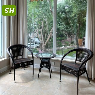 The 2 Seater Brown Dining Set is a compact, stylish, and functional dining solution designed for small homes, apartments, kitchens, balconies, cafes, and modern dining spaces. Featuring a warm brown finish and a space-saving design, this dining set is perfect for couples, small families, or individuals looking for a cozy and elegant dining experience. Crafted from high-quality wood or engineered wood materials with a strong supporting frame, the set is built for durability, stability, and long-lasting performance. The smooth tabletop provides ample space for meals, drinks, and dining essentials, while the matching chairs are designed for comfort and daily use. The rich brown finish adds a natural and timeless appeal that blends seamlessly with both modern and traditional interior décor styles. Its compact size makes it ideal for limited spaces without compromising on comfort or style. Whether used in a home kitchen, apartment dining area, café, or restaurant, the 2 Seater Brown Dining Set offers a perfect balance of elegance, practicality, and space efficiency. Key Features Compact 2-seater dining design Elegant brown wooden finish Strong and durable construction Comfortable matching dining chairs Space-saving design for small areas Suitable for homes, apartments, and cafés Easy to clean and maintain surface Stable and long-lasting structure Modern yet classic appearance Ideal for daily dining use