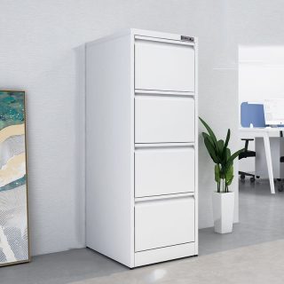 The 4 Drawer White Office Cabinet is a practical and stylish storage solution designed to keep office documents, files, stationery, and important records organized and easily accessible. Featuring a modern white finish and four spacious drawers, this cabinet enhances workplace efficiency while adding a clean and professional look to any office environment. Constructed from high-quality materials, the cabinet is built for durability, stability, and long-term use. The four large drawers provide ample storage space for files, folders, office supplies, and business documents, helping maintain a clutter-free and productive workspace. Its smooth drawer operation ensures convenient access to stored items, while the sturdy construction supports daily office use. The elegant white finish complements modern office interiors and blends seamlessly with executive desks, workstations, reception areas, and home office setups. Its compact footprint maximizes storage without occupying excessive floor space, making it ideal for both small and large offices. Whether used in corporate offices, schools, institutions, home offices, or business environments, the 4 Drawer White Office Cabinet delivers reliable storage, organization, and professional style. Key Features Four spacious storage drawers Modern white professional finish Durable and sturdy construction Smooth and easy drawer operation Ideal for files, documents, and office supplies Space-saving office storage solution Easy to clean and maintain Suitable for commercial and home offices Stable and long-lasting design Enhances workplace organization