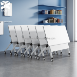 The White Foldable Office Table is a versatile and space-saving solution for offices, conference rooms, training centers, schools, and home workspaces. Designed with a sleek white tabletop and a sturdy folding frame, this table provides a practical work surface while allowing for easy storage and portability when not in use. Constructed from high-quality materials, the table is durable enough for everyday use and features a smooth, easy-to-clean surface that resists stains and scratches. Its foldable design makes it ideal for flexible work environments, temporary workstations, meetings, seminars, events, and study areas. When folded, it occupies minimal space, making storage simple and convenient. Whether you need a reliable office desk, training table, or multipurpose workstation, the White Foldable Office Table combines functionality, durability, and modern style to suit a wide range of professional and personal settings. Key Features: Modern white tabletop design Foldable frame for easy storage Strong and durable construction Spacious work surface Scratch-resistant and easy-to-clean finish Lightweight and portable Space-saving design for flexible use Ideal for offices, conference rooms, training centers, schools, and home offices Suitable for meetings, study, and multipurpose applications Quick to set up and fold away
