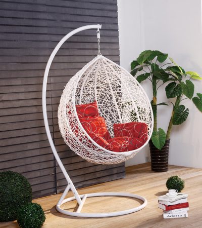The White Hammock Swing Chair is a stylish and comfortable seating option designed to add elegance and relaxation to both indoor and outdoor spaces. Featuring a modern white finish with a durable hanging design, this swing chair creates the perfect spot for reading, relaxing, or enjoying your surroundings. It is ideal for patios, balconies, gardens, living rooms, bedrooms, terraces, and poolside areas. Crafted from high-quality materials, the chair offers exceptional strength, stability, and long-lasting durability. The spacious ergonomic seat provides superior comfort, while the sturdy hanging frame ensures safe and secure support. Its weather-resistant construction makes it suitable for outdoor use, and the soft cushions enhance comfort for extended periods of relaxation. Whether you're creating a cozy corner at home or upgrading your outdoor furniture, the White Hammock Swing Chair combines luxury, comfort, and modern design to complement any space. Key Features: Elegant white modern design Comfortable ergonomic hanging seat Durable and sturdy construction Soft, supportive cushions included Strong hanging frame for stability Weather-resistant materials for indoor and outdoor use Easy-to-clean surface Ideal for balconies, patios, gardens, living rooms, bedrooms, and poolside areas Stylish addition to modern home décor Easy to assemble and built for long-lasting use