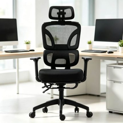 The Orthopedic High Back Office Chair is a practical and professional seating solution designed for individuals who spend extended periods working at a desk. Featuring a high backrest and a supportive design, this office chair is suitable for executive offices, corporate workspaces, home offices, study rooms, and administrative departments. Its tall backrest helps support the upper back and shoulders, while its ergonomic design aims to promote a more comfortable sitting position during everyday tasks. The chair's professional appearance makes it easy to pair with executive desks, computer tables, and other office furniture. Whether you are furnishing a new office or upgrading your existing workstation, this high-back office chair offers a combination of comfort, functionality, and style for a productive working environment. Designed to support everyday productivity, the Orthopedic High Back Office Chair provides a seating option for professionals, managers, students, and other computer users. Depending on the model, it may feature adjustable seat height, padded armrests, lumbar support, a swivel base, or a reclining mechanism to help users customise their seating position. Its high-back structure provides additional support compared with many low-back office chairs, although comfort and back support depend on the individual's needs and the chair's specific design. For better sitting habits, adjust the chair to suit your desk, keep your feet supported, and take regular movement breaks throughout the day. Clean the upholstery according to its material and inspect the adjustment mechanisms periodically. This office chair is a suitable choice for anyone seeking supportive, functional, and professional seating for daily work. - High Backrest: Provides support for the upper back and shoulders. - Ergonomic Design: Aims to promote comfortable sitting. - Professional Appearance: Complements modern office interiors. - Versatile Use: Suitable for offices and home workstations. - Adjustable Features: May include height or reclining adjustments, depending on the model. - Easy Maintenance: Clean with suitable upholstery care products.