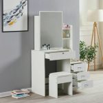 Vanity Dressing Table with LED The Vanity Dressing Table with LED is a stylish choice for modern bedrooms and dressing areas. It combines a mirror, a tabletop, and LED lights to create a useful space for daily grooming. The lights brighten the mirror area, making it easier to apply makeup and style your hair. The tabletop also provides space for perfumes, brushes, skincare products, and other beauty items. Additionally, its modern design adds beauty to your bedroom. You can pair it with a dressing stool, bedroom wardrobe, or matching furniture for a complete look. Whether you are getting ready for work or preparing for a special event, this dressing table makes your routine easier. It is suitable for bedrooms, apartments, and personal dressing spaces. The Vanity Dressing Table with LED helps keep your beauty products neat and easy to reach. Its illuminated mirror provides extra light for makeup and skincare routines. Depending on the model, it may include drawers, shelves, and adjustable lighting settings. These features help you organise your cosmetics and accessories. Before buying, check the table size, mirror dimensions, storage space, and power requirements. Make sure it fits well in your bedroom and has access to a suitable power source. You can clean the mirror with a suitable glass cleaner and wipe the table with a soft cloth. Also, follow the manufacturer's instructions when caring for the LED lights. If you want a dressing space that combines lighting, storage, and modern style, this vanity table is a practical addition to your home. - LED Mirror Lighting: Brightens the dressing area for daily grooming. - Useful Tabletop: Holds makeup, perfumes, and skincare products. - Storage Space: Helps organise beauty items and accessories. - Modern Design: Complements contemporary bedroom furniture. - Multiple Uses: Suitable for makeup, skincare, and hairstyling. - Easy Cleaning: Wipe surfaces with suitable cleaning products.